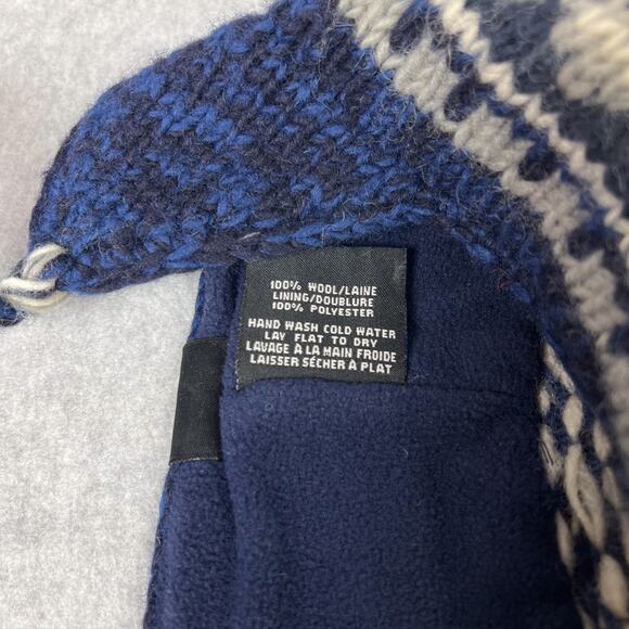 Everest Designs Blue Earflap Hat Wool Sherpa Beanie - Picture 8 of 8